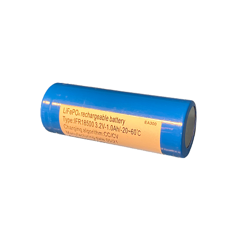 Batteripakke LiFePO4 IFR18500 3.2V 1.0Ah