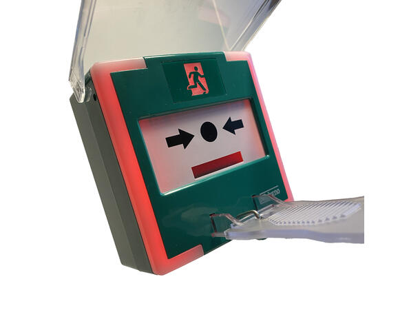 Grønn_manuell_døråpner_med_lyd_lys_KAC_3 Manuell Døråpner Grønn med Lyd/Lys og 3 Reléutganger